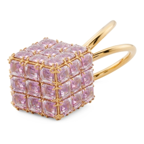 💎🔹️Swarovski🔹️ Purple Curiosa Cubic Zirconia Gold Tone Plated Brass Ring - Picture 6 of 9